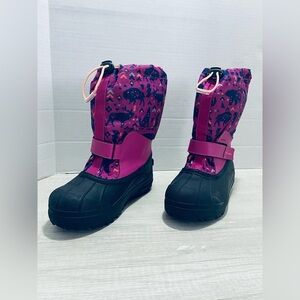 Columbia Kids Powderbug Winter Boots Size 4 Fuchsia / Bright Nectar